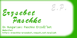 erzsebet paschke business card